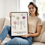 Gepersonaliseerd Kristallen Geboortebloem Canvas Schilderij met Naam en Tekst Verjaardagscadeau Valentijnsdag voor Beste Vriendin Vriendin Moeder