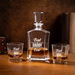 Personalized Best Families Ever Hexagonal Decanter Birthday Gift for Men Whiskey Lovers