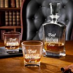 Personalized Best Families Ever Hexagonal Decanter Birthday Gift for Men Whiskey Lovers