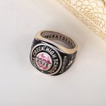 Personalisierte Birthstone Zodiac Graduierung Signet Ring mit eingraviertem Namen und Text Graduierung Keepsake Geschenk für High School University Absolventen