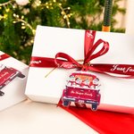 Personalized Cute Snowman in Red Truck Family Christmas Ornament with 3-6 Names and Year Christmas Tree Decor Party Gift for Family Friends