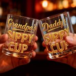 Personalized Golden Letter XX's Sippy Cup 10 oz Old Fashioned  Rock Whiskey Glass Birthday Gift for Bartender Whiskey Enthusiast