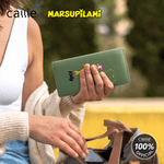 Personalized Long-Tailed Marsupilami PU Leather Long Billfold Wallet with Name Daily Use Birthday Gift for Worker Woman | Callie × Marsupilami®