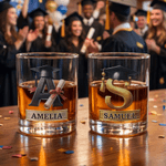 Verre à whisky 10 oz avec nom Cadeau de fin d'études pour les diplômés Amateurs de whisky