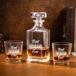 Personalised Best Families Ever Whiskey Decanter with Engraved Title Birthday Anniversary Gift for Family Whiskey Lovers