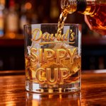 Personalized Golden Letter XX's Sippy Cup 10 oz Old Fashioned  Rock Whiskey Glass Birthday Gift for Bartender Whiskey Enthusiast