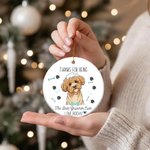 Cane osso personalizzato zampa Cartoon Pet foto Ornamento rotondo in ceramica con nome Home Decor regalo di compleanno per Pet Groomer Lover
