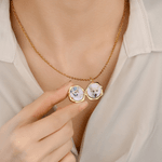 Personalized Pet Paw Print Pet Photo Painting Necklace Birthday Memorial Gift for Pet Lovers Owners