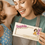 Personalised Cartoon Character  Wooden Money Holder with Name and Initial Holiday Party Favors Easter Gift for Kids