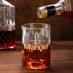 Brindis por tu actitud - Vaso de whisky personalizado de 370 ml con gesto del dedo corazón