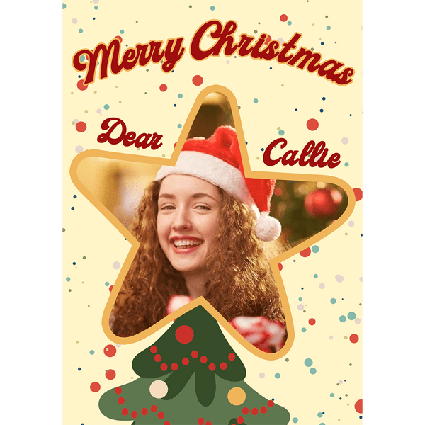 Star Frame Photo Christmas Ecard