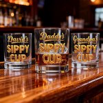 Personalized Golden Letter XX's Sippy Cup 10 oz Old Fashioned  Rock Whiskey Glass Birthday Gift for Bartender Whiskey Enthusiast