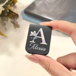 Segnalibro magnetico personalizzato in pelle PU con nome ed effetto perla, ideale per uso quotidiano - Regalo di compleanno per amanti dei libri