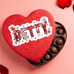 Personalised Heart Cute Cartoon Bear Name Waterproof Stickers Labels Valentine's Day Birthday Gift Decor Favors for Women Men