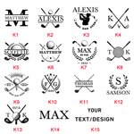 Personalized Multicolour Golf Club Design Golf Ball & Tee Holder Leather Pouch with Name Belt Clip Portable Sport Accessories Gift for Golf Players