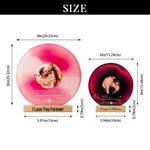 Personalized NFC Multicolor Record Style Acrylic Ornament with Text and Wooden Base Valentine's Day Anniversary Birthday Gift for Couple