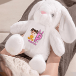 Personalized Cute Cartoon Character Initial Bunny Stuffed Toy with Name Easter Birthday Gift for Kids