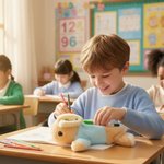 Personalised Bunny Rabbit Plush Pencil Case with Embroidered Name School Stationery Christmas Back to School Easter Gift for Kids