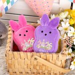 Gepersonaliseerde 2026 Paaseieren Kleurrijke Bunny Pluche Portemonnee Munttasje met Naam Verjaardag Terug naar School Paas Cadeau voor kinderen