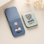 Personalizado Nacimiento Flor PU Cuero Marcapáginas Clip con Nombre Material de Lectura Regalo de Cumpleaños para los amantes de los libros Ratones de biblioteca