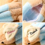 Personalised Bunny Rabbit Plush Pencil Case with Embroidered Name School Stationery Christmas Back to School Easter Gift for Kids