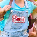 Personalized Multicolor Embroidered Name Patch Sports Event Cheer Accessories Back to School Birthday Gift for Kids