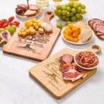 Personalised Engraved Tree of Life Reversible Cheese Charcuterie Grip Chopping Board with Text Date Made in USA  Housewarming Wedding Gift for Family