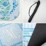 Alfombrilla de Mahjong antideslizante personalizada con diseño floral, monograma en forma de vid, nombre y bolsa de almacenamiento Noche de Mahjong Regalo de cumpleaños para los amantes del Mahjong