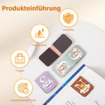 Personalisiertes Magnetisches Lesezeichen mit Namen Initiale und süßem Tiermotiv auf Wolke Geburtstag Weihnachten Geschenk für Kinder Bücherwürmer