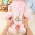 Personalisierte Girlande Osterhase Initial Design niedlichen Hasen Plüschtier mit Namen Ostern Geburtstag Geschenk für Kinder