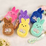 Gepersonaliseerde 2026 Paaseieren Kleurrijke Bunny Pluche Portemonnee Munttasje met Naam Verjaardag Terug naar School Paas Cadeau voor kinderen