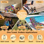 Personalisierte Graffiti Design überdimensioniert schnell trocknen Strand Handtuch mit Namen Strand Party Geburtstag Geschenk für Kinder Graffiti-Liebhaber