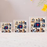 Gepersonaliseerde Hart I LOVE YOU 8-foto Collage Vierkant Acrylbord Bureau Decoratie Valentijnsdag Jubileum Cadeau voor Koppels