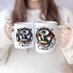 Personalized Book Dragon Ceramic Coffee Mug with Name Daily Use Birthday Gift for Book Lovers Bookworms