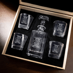 Personalized Retro Frame Retired Whiskey Decanter with Engraved Year Father's Day Retirement Gift for Father Friends Bartenders