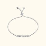 Personalised Engraved Adjustable Length Bar Bracelet
