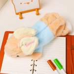 Personalised Bunny Rabbit Plush Pencil Case with Embroidered Name School Stationery Christmas Back to School Easter Gift for Kids