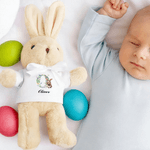 Personalisierte niedliche Ostern Kaninchen erste weiche Hase Puppe mit Namen Ostern Geburtstag Geschenk für Neugeborene Kinder Kleinkinder