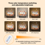 Personalized Bible Verse Floral LED Night Light with Name and Wooden Base Room Decor Christian Birthday Gift for Christian Kid