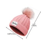 Gepersonaliseerde Schattige Naam Veelkleurige Zachte Beanie Muts Winter Accessoire Verjaardagscadeau voor Jongens Meisjes