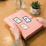 Personalised Crystal Birth Flower Postage Stamp Design Stickers with Initials Face Value Biryhday Gift for Family Friends