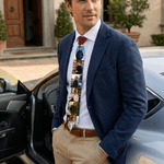 Personalised Polka Dots Beer Love Heart Photos Soft Tie Novelty Accessory Father's Day Birthday Anniversary Gift for Grandpa Dad Man