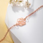 Personalised Christian Cross Birth Flower Necklace Christening Birthday Anniversary Valentine's Day Gift for Women Christians