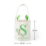 Personalisierte Niedliche Peter Hase Eimertasche mit Hasenohren Initiale und Namen Osterei Korb Geburtstag Party Geschenke für Kinder