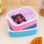 Personalised Cartoon Black Girl Boy Lunch Box with Name Picnic Camping Use Back to School Birthday Gift for Black Girls Boys