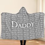 Henkilökohtainen pehmeä hupullinen peitto nimillä Syntymäpäivä Joululahja isoäidille Äitiille