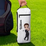 Personalized Cartoon Character Insulated Beer Cooler Bag with Name Sports Accessories Golf Club Birthday Gift for Golf Lovers