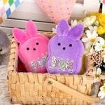 Porte-monnaie en peluche lapin personnalisé avec nom et dragonne Panier de Pâques Cadeau de fête de Pâques pour les enfants
