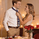 Personalised Polka Dots Beer Love Heart Photos Soft Tie Novelty Accessory Father's Day Birthday Anniversary Gift for Grandpa Dad Man