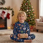 Personalized 6 7 Christmas Slang Pun Pajama Pants and Sets with Name Daily Wear Christmas Gift for Children